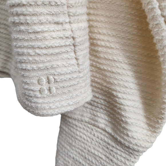 Sweaty Betty Sweater Womens 12 Ivory Rest Up Half Zip Pullover Boxy Fit Relaxed‎ - Picture 3 of 9